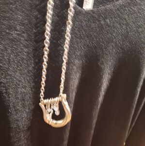 Handmade silver buckle with cross and beads